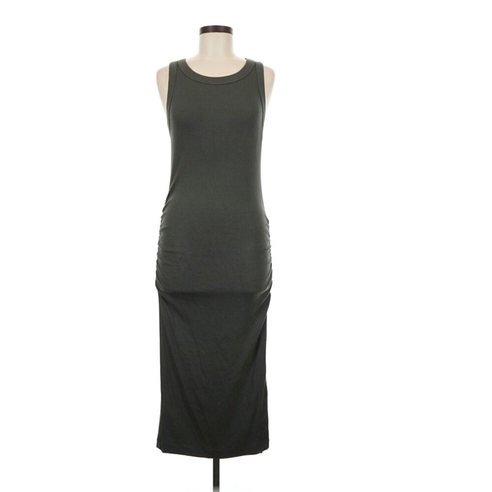 Michael Stars Los Angeles Gray Ribbed Tank Dress Sleeveless Women's Size L